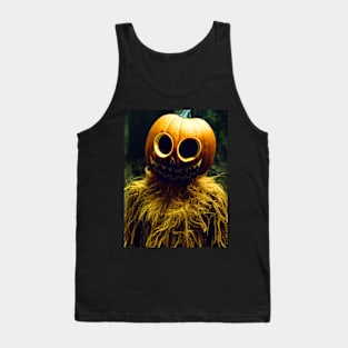 Stuffed Jackolantern Forest Digital Illustration Tank Top